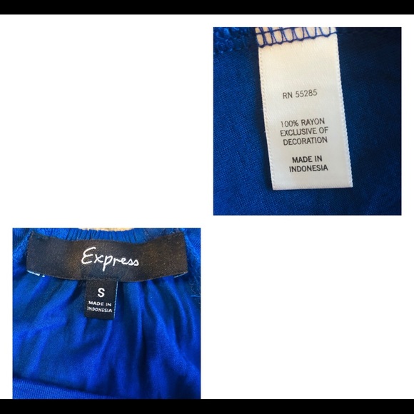 Express royal blue ruffles top - Picture 8 of 8
